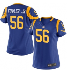Women's Nike Los Angeles Rams #56 Dante Fowler Jr Game Royal Blue Alternate NFL Jersey