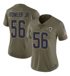 Women's Nike Los Angeles Rams #56 Dante Fowler Jr Limited Olive 2017 Salute to Service NFL Jersey