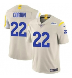 Men's Los Angeles Rams #22 Blake Corum Bone 2024 Draft Vapor Untouchable Football Stitched Jersey
