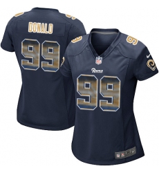 Women's Nike Los Angeles Rams #99 Aaron Donald Limited Navy Blue Strobe NFL Jersey