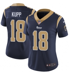 Women's Nike Los Angeles Rams #18 Cooper Kupp Navy Blue Team Color Vapor Untouchable Limited Player NFL Jersey