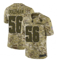 Men's Nike Minnesota Vikings #56 Chris Doleman Limited Camo 2018 Salute to Service NFL Jersey