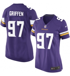 Women's Nike Minnesota Vikings #97 Everson Griffen Game Purple Team Color NFL Jersey