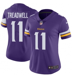 Women's Nike Minnesota Vikings #11 Laquon Treadwell Purple Team Color Vapor Untouchable Limited Player NFL Jersey