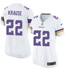 Women's Nike Minnesota Vikings #22 Paul Krause Game White NFL Jersey
