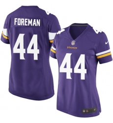 Women's Nike Minnesota Vikings #44 Chuck Foreman Game Purple Team Color NFL Jersey