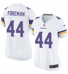 Women's Nike Minnesota Vikings #44 Chuck Foreman Game White NFL Jersey