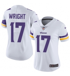 Women's Nike Minnesota Vikings #17 Jarius Wright Elite White NFL Jersey