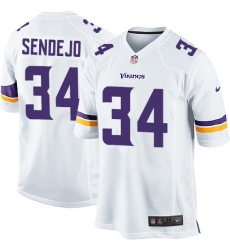 Men's Nike Minnesota Vikings #34 Andrew Sendejo Game White NFL Jersey