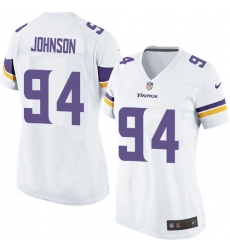 Women's Nike Minnesota Vikings #94 Jaleel Johnson Game White NFL Jersey