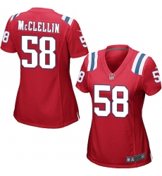 Women's Nike New England Patriots #58 Shea McClellin Game Red Alternate NFL Jersey