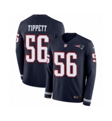 Youth Nike New England Patriots #56 Andre Tippett Limited Navy Blue Therma Long Sleeve NFL Jersey