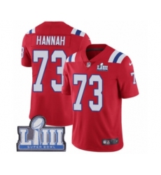 Youth Nike New England Patriots #73 John Hannah Red Alternate Vapor Untouchable Limited Player Super Bowl LIII Bound NFL Jersey