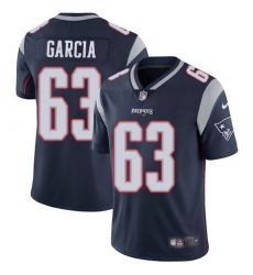 Men's Nike New England Patriots #63 Antonio Garcia Navy Blue Team Color Vapor Untouchable Limited Player NFL Jersey