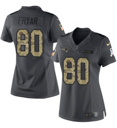 Women's Nike New England Patriots #80 Irving Fryar Limited Black 2016 Salute to Service NFL Jersey