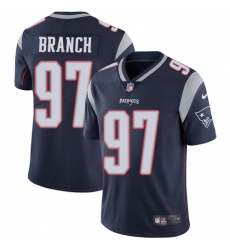 Men's Nike New England Patriots #97 Alan Branch Navy Blue Team Color Vapor Untouchable Limited Player NFL Jersey