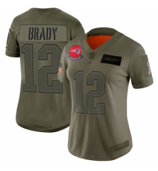 Women's New England Patriots #12 Tom Brady Limited Camo 2019 Salute to Service Football Jersey