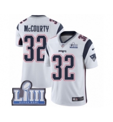 Youth Nike New England Patriots #32 Devin McCourty White Vapor Untouchable Limited Player Super Bowl LIII Bound NFL Jersey
