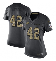 Women's Nike Washington Redskins #42 Charley Taylor Limited Black 2016 Salute to Service NFL Jersey