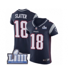 Men's Nike New England Patriots #18 Matthew Slater Navy Blue Team Color Vapor Untouchable Elite Player Super Bowl LIII Bound NFL Jersey