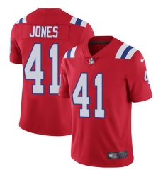 Men's Nike New England Patriots #41 Cyrus Jones Red Alternate Vapor Untouchable Limited Player NFL Jersey