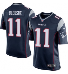 Men's Nike New England Patriots #11 Drew Bledsoe Game Navy Blue Team Color NFL Jersey