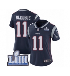 Women's Nike New England Patriots #11 Drew Bledsoe Navy Blue Team Color Vapor Untouchable Limited Player Super Bowl LIII Bound NFL Jersey