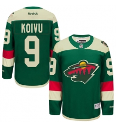 Men's Reebok Minnesota Wild #9 Mikko Koivu Premier Green 2016 Stadium Series NHL Jersey
