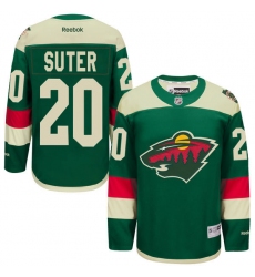 Men's Reebok Minnesota Wild #20 Ryan Suter Premier Green 2016 Stadium Series NHL Jersey