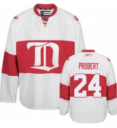 Men's Reebok Detroit Red Wings #24 Bob Probert Premier White Third NHL Jersey