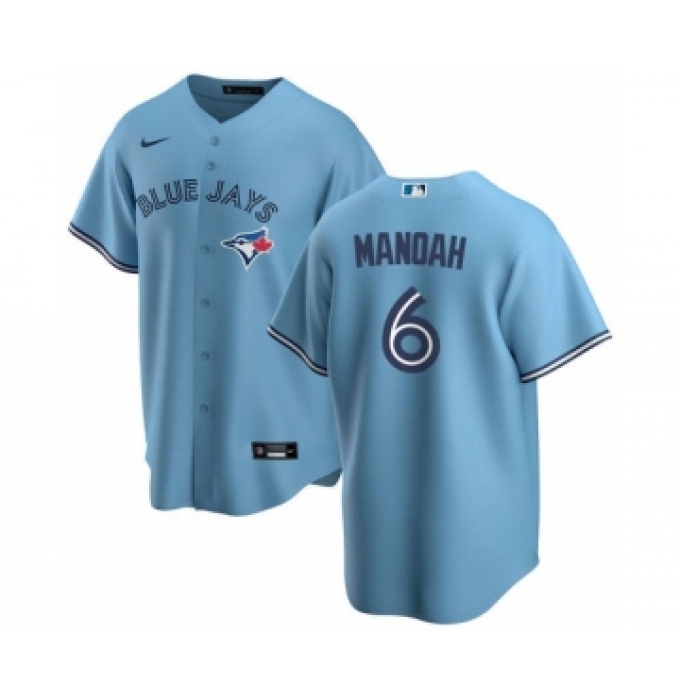 Men's Toronto Blue Jays #6 Alek Manoah Light Blue Stitched MLB Cool Base Nike Jersey