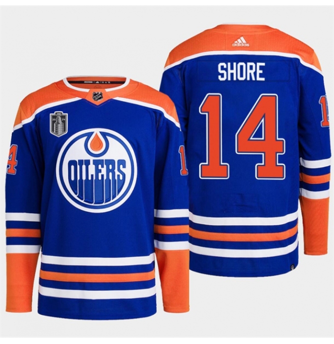 Men's Edmonton Oilers #14 Mattias Ekholm Royal 2024 Stanley Cup Final Stitched Jersey