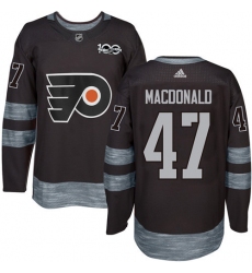 Men's Adidas Philadelphia Flyers #47 Andrew MacDonald Premier Black 1917-2017 100th Anniversary NHL Jersey