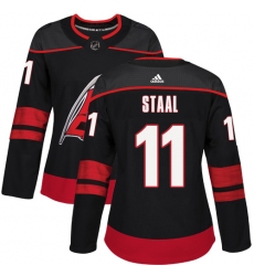 Women's Adidas Carolina Hurricanes #11 Jordan Staal Authentic Black Alternate NHL Jersey