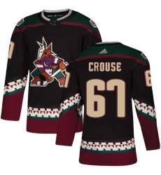 Men's Adidas Arizona Coyotes #67 Lawson Crouse Premier Black Alternate NHL Jersey