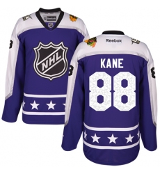 Youth Reebok Chicago Blackhawks #88 Patrick Kane Premier Purple Central Division 2017 All-Star NHL Jersey