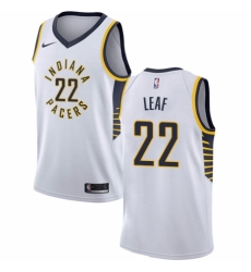 Men's Nike Indiana Pacers #22 T. J. Leaf Swingman White NBA Jersey - Association Edition