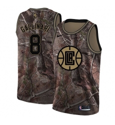 Men's Nike Los Angeles Clippers #8 Danilo Gallinari Swingman Camo Realtree Collection NBA Jersey