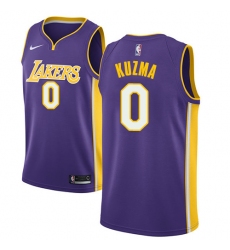 Men's Nike Los Angeles Lakers #0 Kyle Kuzma Swingman Purple NBA Jersey - Statement Edition