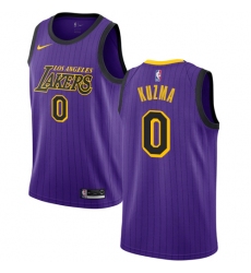 Youth Nike Los Angeles Lakers #0 Kyle Kuzma Swingman Purple NBA Jersey - City Edition