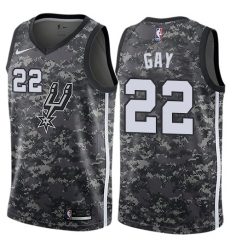 Men's Nike San Antonio Spurs #22 Rudy Gay Authentic Camo NBA Jersey - City Edition