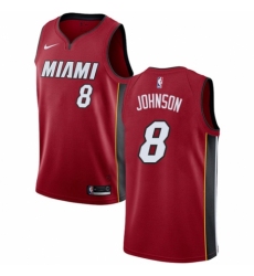 Men's Nike Miami Heat #8 Tyler Johnson Authentic Red NBA Jersey Statement Edition