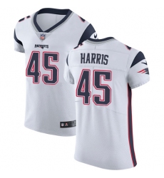 Men's Nike New England Patriots #45 David Harris White Vapor Untouchable Elite Player NFL Jersey