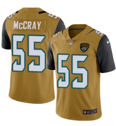 Men's Nike Jacksonville Jaguars #55 Lerentee McCray Limited Gold Rush Vapor Untouchable NFL Jersey