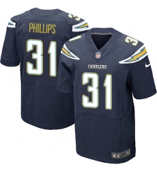 Men's Nike Los Angeles Chargers #31 Adrian Phillips Elite Navy Blue Team Color NFL Jersey