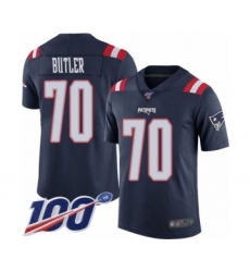 Men's New England Patriots #70 Adam Butler Limited Navy Blue Rush Vapor Untouchable 100th Season Football Jersey