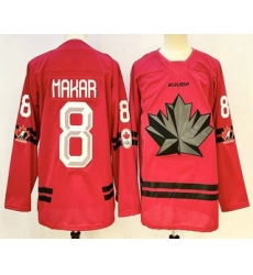 Men's Canada Hockey #8 Cale Makar Red Stitched Jersey