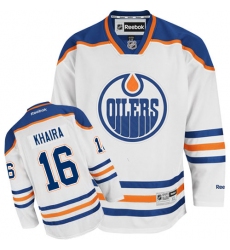 Men's Reebok Edmonton Oilers #16 Jujhar Khaira Authentic White Away NHL Jersey