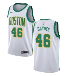 Men's Nike Boston Celtics #46 Aron Baynes Swingman White NBA Jersey - City Edition