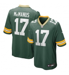 Men's Green Bay Packers #17 Brandon McManus Green Football Stitched Game Jersey